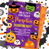 Pompoen Decorating Party uitnodiging voor kinderen