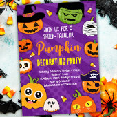 Pompoen Decorating Party uitnodiging voor kinderen