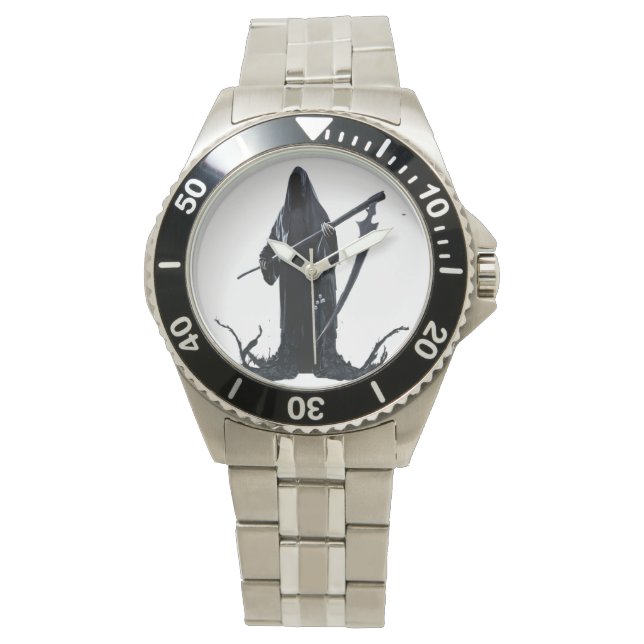 Pompoen Delight Halloween RVS Armband Horloge (Voorkant)