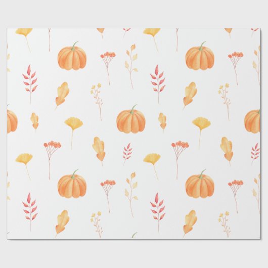 Pompoen Design Gift Wrapping Paper Cadeaupapier (Vlak)