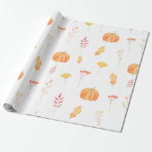 Pompoen Design Gift Wrapping Paper Cadeaupapier (Uitgerold)