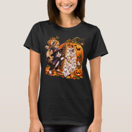 Pompoen Deur Verrassing: Kat, Hond & Geesten Hallo T-shirt