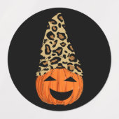 Pompoen die een luipaard Pet dragen Labels (Design 2)