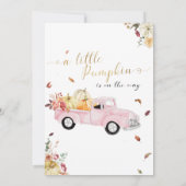 Pompoen Dierlijke Zwangerschap Herfst Baby shower Kaart (Achterkant)