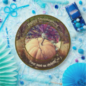 Pompoen Display Gepersonaliseerde Herfst Thanksgiv Papieren Bordje (Feest)