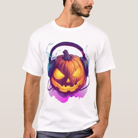 Pompoen DJ Feest T-shirt (Voorkant)