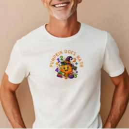 Pompoen Doet Wiskunde Basisonderwijs Docent Hallow T-shirt