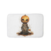 Pompoen Doll Halloween Sticker Badmat (Voorkant)