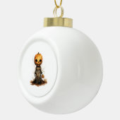 Pompoen Doll Halloween Sticker Keramische Bal Ornament (Rechts)