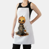 Pompoen Doll Halloween Sticker Schort (Insitu)