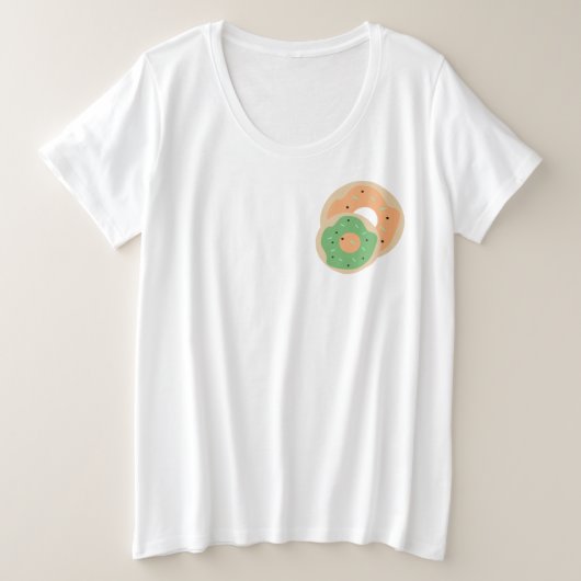 Pompoen Donuts Strooifrost Kleding Feest Grote Maat T-shirt (Design voorkant)