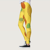 Pompoen Doodle: Hand getekend naadloos Leggings (Links)