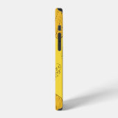 Pompoen Doodle: Handgetekende Naadloze Patroon iPhone Hoesje (Linkerkant)