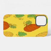 Pompoen Doodle: Handgetekende Naadloze Patroon iPhone Hoesje (Achterkant horizontaal)