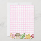 Pompoen draaien een paddenstoelen Plaid 1e verjaar Kaart (Achterkant)