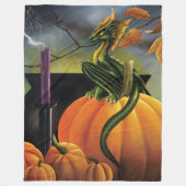 Pompoen Dragon Cauldron Halloween Fleece Deken (Voorkant)