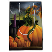 Pompoen Dragon Cauldron Halloween Medium Cadeauzakje (Achterkant)