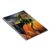 Pompoen Dragon Cauldron Halloween Notitieboek (Rechterzijde)