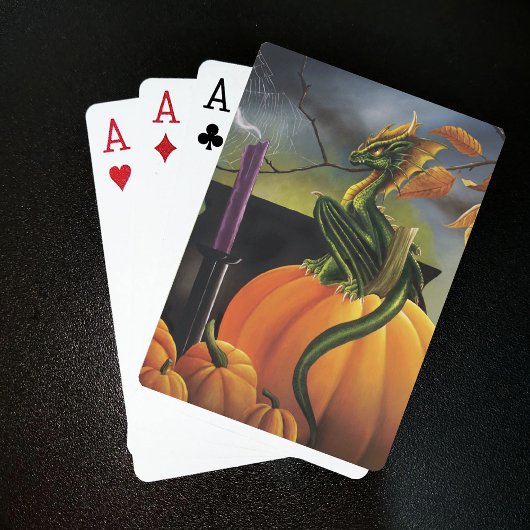 Pompoen Dragon Cauldron Halloween Pokerkaarten
