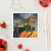Pompoen Dragon Cauldron Halloween Servet (Insitu)