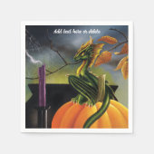 Pompoen Dragon Cauldron Halloween Servet (Voorkant)