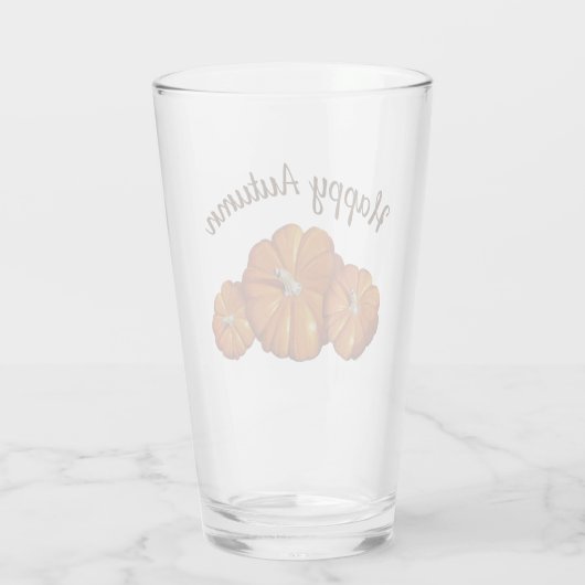 pompoen-Drink glas (Achterkant)