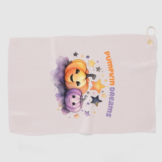 Pompoen dromen golfhanddoek (Horizontaal)