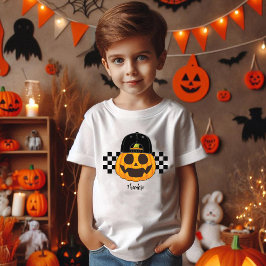 Pompoen Dude Peuter Retro Boys Halloween Herfst Tri-Blend Shirt