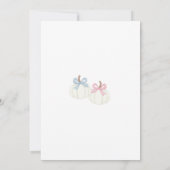 Pompoen Dusty Pink Blue Ribbon Geslacht Reveal Kaart (Achterkant)