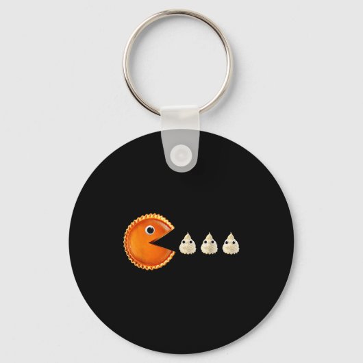 Pompoen E Eet Geklopte Room Grappig Sleutelhanger (Voorkant)