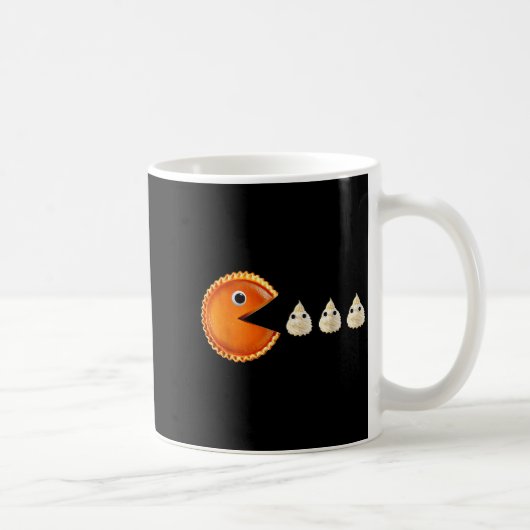 Pompoen E Eet Witte Slagroom Grappig Koffiemok (Rechts)