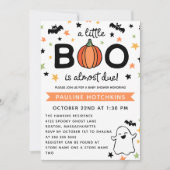 Pompoen Een Kleine Boo Halloween Baby shower Kaart (Voorkant)
