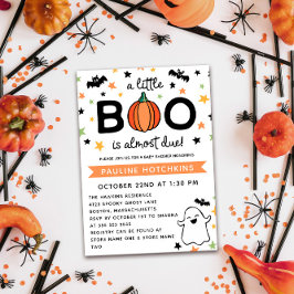 Pompoen Een Kleine Boo Halloween Baby shower Kaart