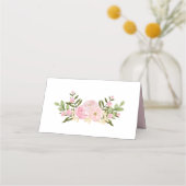 Pompoen Eerste 1e Verjaardag Roze & Goud Baby show Plaatskaartje (Achterkant)