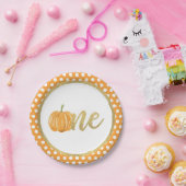 Pompoen eerste verjaardag Bord papier - Oranje Sti (Feest)