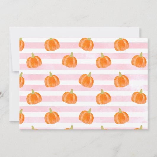 Pompoen Eerste Verjaardag Dank Je Kaarten (Achterkant)