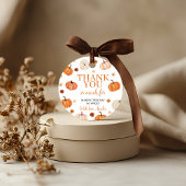 Pompoen eerste verjaardag Dank u Label