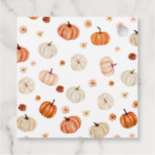 Pompoen eerste verjaardag Dank u Label (Achterkant)