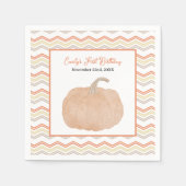 Pompoen eerste verjaardag partij servetten (Voorkant)