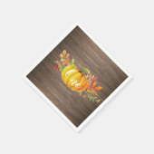 Pompoen eerste verjaardag rustieke Herfst herfstse Servet (Hoek)