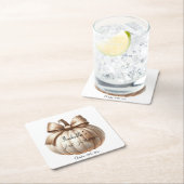 Pompoen eerste verjaardag Sticker - Halloween Part Kartonnen Onderzetters (Insitu)