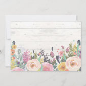 Pompoen Eerste Verjaardag Uitnodiging Bloemen Rust (Achterkant)