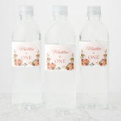 Pompoen Eerste Verjaardag Waterfles Etiket (Flessen)