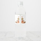 Pompoen Eerste Verjaardag Waterfles Etiket (Achterkant)