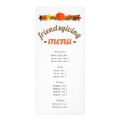 Pompoen, eikels en herfst bladeren Friendsgiving m Reclamekaart (Voorkant)