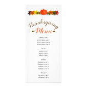 Pompoen, eikels en vallen laat Thanksgiving menu (Voorkant)