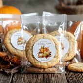 Pompoen Elegant Rustieke Thanksgiving Feest Ronde Sticker