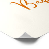 Pompoen Elegante Herfst Baby shower Welkomstbord Poster (Hoek)