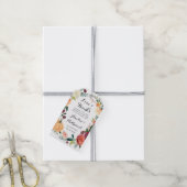 Pompoen Elegante Herfst Bloemige Rustieke Trouwfav Cadeaulabel (Met Touw)