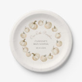 Pompoen Elegante Herfst Herfst Baby shower Papieren Bordje (Voorkant)